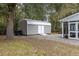 Exterior shot of a functional shed with a ramp, offering additional storage space in the backyard at 907 Pauline Ave, Charleston, SC 29412