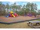 Colorful playground with slides, swings, and a picnic table providing a fun and safe play area at 101 S Gateshead Crossing, Goose Creek, SC 29445