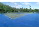 Outdoor tennis courts with bright blue surface and lush green surroundings providing a great venue for friendly competition at 101 S Gateshead Crossing, Goose Creek, SC 29445