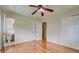 Spacious bedroom with double closets, hardwood floors, and bathroom access at 1418 Kentwood Circle Cir, Charleston, SC 29412