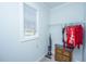 Organized closet space with shelving, storage drawers, and natural light from window at 1610 Mermentau St, Mount Pleasant, SC 29466