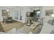 Living room with stylish furnishings, wood floors, and open access to a dining area at 1613 Live Oak Park, Seabrook Island, SC 29455