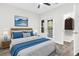 Bedroom showcases wood floors, balcony access, and closet at 1623 Telfair Way, Charleston, SC 29412