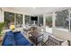 Sunroom with walls of windows, a comfortable seating area, and a backyard view at 1942 Oak Tree Ln, Mount Pleasant, SC 29464