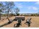 Brick fire pit with chairs on a lawn overlooking a serene water view, perfect for relaxation at 215 Fell Pt, Daniel Island, SC 29492