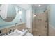 Bathroom features a walk-in shower and a modern vanity at 2824 Old Drake Dr, Seabrook Island, SC 29455