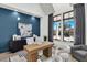 Office with accent wall, modern decor, and plenty of natural light at 3949 Bulow Landing Rd, Ravenel, SC 29470