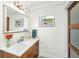 Charming bathroom featuring a modern vanity and stylish artwork at 3970 Betsy Kerrison Pkwy, Johns Island, SC 29455