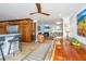 Open floor plan showcasing the living room leading into the kitchen and dining areas at 3970 Betsy Kerrison Pkwy, Johns Island, SC 29455