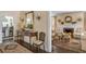 Cozy living room featuring a fireplace, hardwood floors, and stylish furnishings at 40 New St, Charleston, SC 29401
