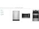 Stainless steel kitchen appliances including range, microwave, and dishwasher at 422 Queenview Ln, Charleston, SC 29414