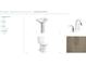 Powder room showcasing a white Kohler pedestal sink, chrome faucet, and wood flooring at 422 Queenview Ln, Charleston, SC 29414