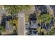 Bird's eye view of a neighborhood showcasing roof lines, streetscape and mature trees at 519 Bank St, Mount Pleasant, SC 29464