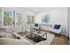 Cozy living room featuring French doors, stylish decor, and a view of the surrounding neighborhood at 519 Bank St, Mount Pleasant, SC 29464