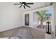 Spacious screened-in porch featuring white railings, shiplap walls, and modern outdoor fixtures at 519 Bank St, Mount Pleasant, SC 29464