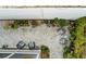 Overhead view of backyard with plants and patio furniture showcasing an outdoor oasis at 54 Warren St, Charleston, SC 29403