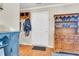 Functional entryway featuring coat rack, hutch, and hardwood flooring at 544 Beverly Dr, Summerville, SC 29485