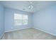 Bedroom featuring carpet floors, a ceiling fan, and one window at 8857 Gable St, North Charleston, SC 29406