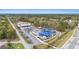 Aerial view of the community waterpark and tennis courts in a beautiful neighborhood at 103 Hazelton Ct, Goose Creek, SC 29445