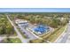 Aerial view of the community waterpark and tennis courts in a beautiful neighborhood at 103 Hazelton Ct, Goose Creek, SC 29445