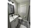Beautiful bathroom featuring patterned tile floors, a white vanity, and a glass shower at 116 Lyle Rd, Goose Creek, SC 29445