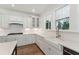Stylish kitchen features white cabinets, a farmhouse sink, and wood flooring at 1738 Cultivation Ln # 532, Mount Pleasant, SC 29466