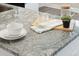 Close up of a granite countertop with neutral accents at 231 Abercom Place Dr, Moncks Corner, SC 29461