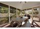 Enclosed sunroom with wood flooring and an outdoor view, offering an ideal space for relaxation and entertaining at 385 Green Winged Teal Rd, Kiawah Island, SC 29455