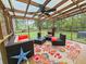 Comfortable outdoor space in a screened porch at 422 Academy Rd, Walterboro, SC 29488