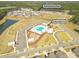 Community aerial view shows the home's proximity to the community pool and other neighborhood amenities at 4316 Cotton Flat Rd, Summerville, SC 29485