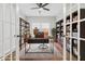 Office space with hardwood floors, custom bookcases, and bright natural light at 4316 Cotton Flat Rd, Summerville, SC 29485
