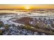 Beautiful aerial view of waterfront community, tidal marsh, and the sunrise over the ocean at 4877 Sound View Dr, Mount Pleasant, SC 29466