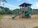Community playground featuring swings, climbing area, slide and wood chip ground covering at 543 Wayton Cir, Moncks Corner, SC 29461