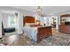 Elegant bedroom with a unique wooden bed frame and zebra-print rug at 886 White Point Blvd, Charleston, SC 29412