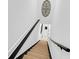 Carpeted staircase leading to basement with dark handrail and white walls at 886 White Point Blvd, Charleston, SC 29412