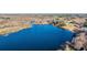 Expansive aerial view of a scenic lake and the surrounding wooded landscape at 105 Goose Creek Dr, Goose Creek, SC 29445