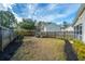 Fenced backyard with a combination of mulch and grass, great for outdoor activities at 106 Willet Dr, Summerville, SC 29485