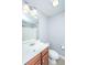 Bathroom featuring a vanity, mirror, toilet, exhaust fan, and tiled floor at 106 Willet Dr, Summerville, SC 29485