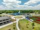 Panoramic aerial showcasing the community featuring a playground, baseball field, pavilion, and ample parking at 1195 Marquis Rd, North Charleston, SC 29405