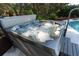 Relaxing hot tub with bubbling water provides a luxurious spa-like experience at 1648 Home Farm Rd, Mount Pleasant, SC 29464