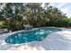 Private backyard with freeform pool, hot tub, and serene landscaping at 1648 Home Farm Rd, Mount Pleasant, SC 29464