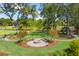 Aerial view of a park with walking paths, fire pit, and benches at 1742 Cultivation Ln # 531, Mount Pleasant, SC 29466