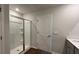 Bathroom featuring glass-enclosed shower with white tile at 210 Blue Haw Dr, Moncks Corner, SC 29461