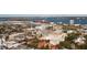 Aerial view of a coastal city showcasing architecture, the harbor, and Ravenel Bridge at 214 Calhoun St # 5, Charleston, SC 29401