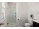 Bathroom features a glass shower, a toilet, and vanity at 2362 Parsonage Rd # 17G, Charleston, SC 29414