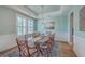 Beautiful dining room with elegant chandelier, wainscoting, and serene wall color, creating a welcoming atmosphere at 2506 Gatewood St, Charleston, SC 29492