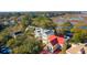 Stunning aerial view of a charming home with beautiful marsh views and lush landscaping at 26 Saturday Rd, Mount Pleasant, SC 29464