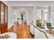 Open floor plan with hardwood floors offering a view from the kitchen to the living spaces at 26 Saturday Rd, Mount Pleasant, SC 29464