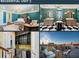 Image of a residential real estate listing highlighting a bedroom, bathroom, bar, and rooftop deck at 29 Broad St # A C, Charleston, SC 29401