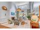 Spacious living room with a fireplace, high ceilings, and stylish décor at 309 N Civitas St, Mount Pleasant, SC 29464